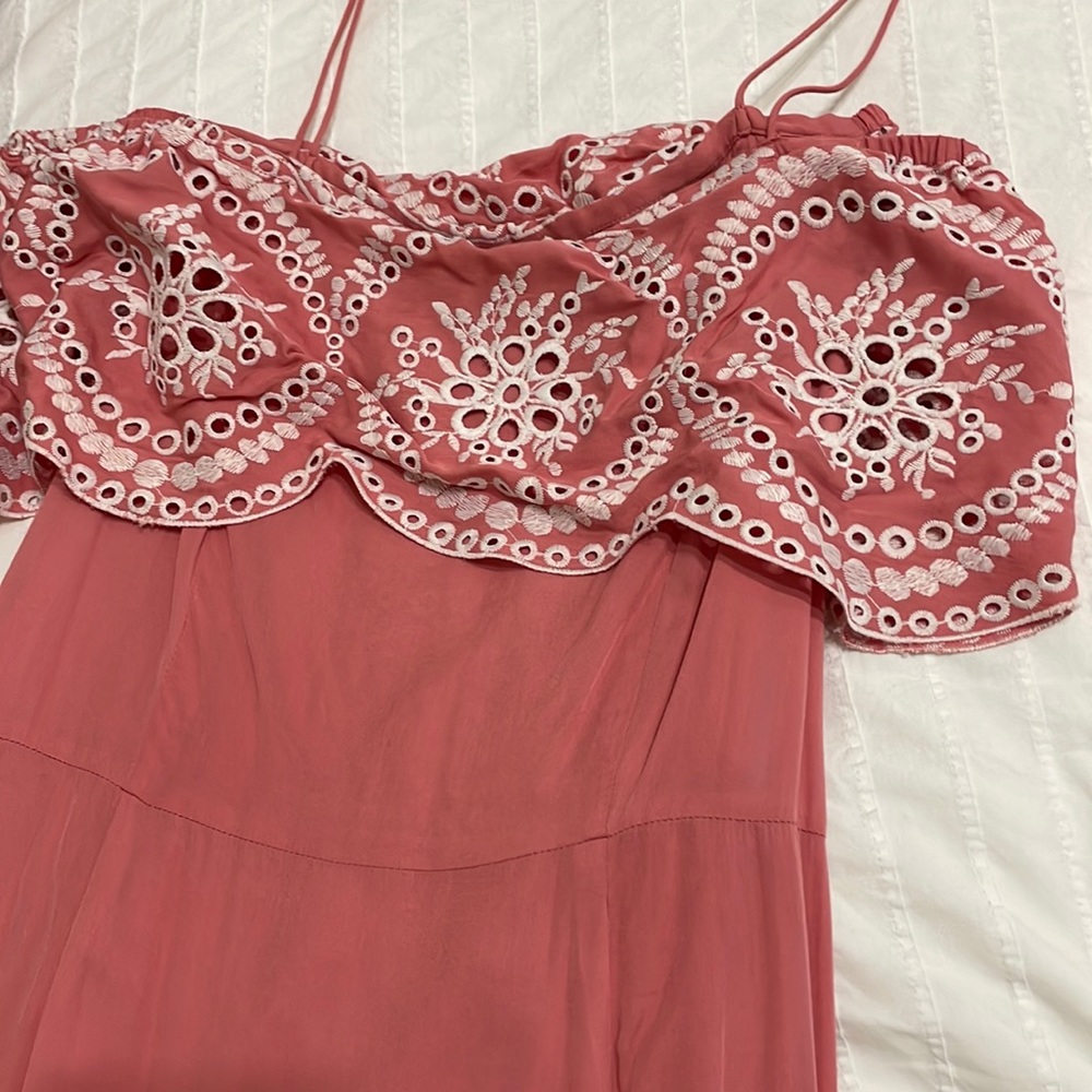 Gianni Bini Coral Off-Shoulder Dress - Picture 3 of 7